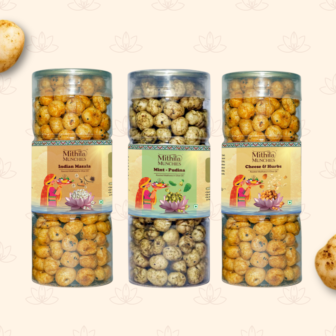 Combo Of 3  Indian Masala, Mint Pudina and Cheese & Herbs